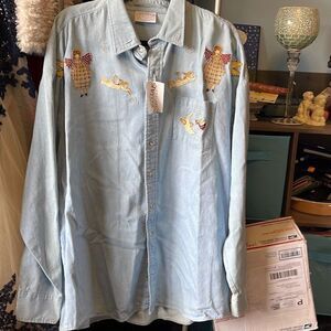 Crystal Springs angel denim shirt 2 xl